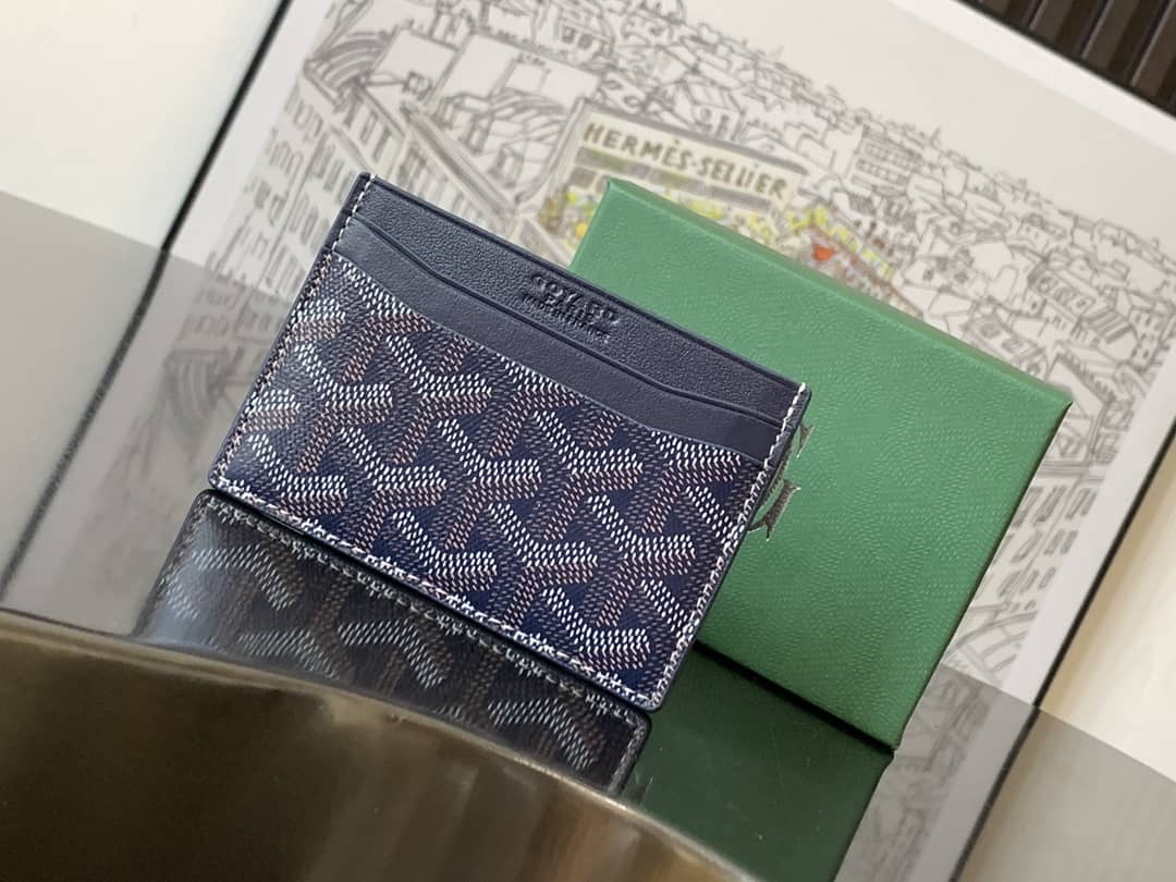 Goyard Saint-Sulpice Card Wallet Nave Blue