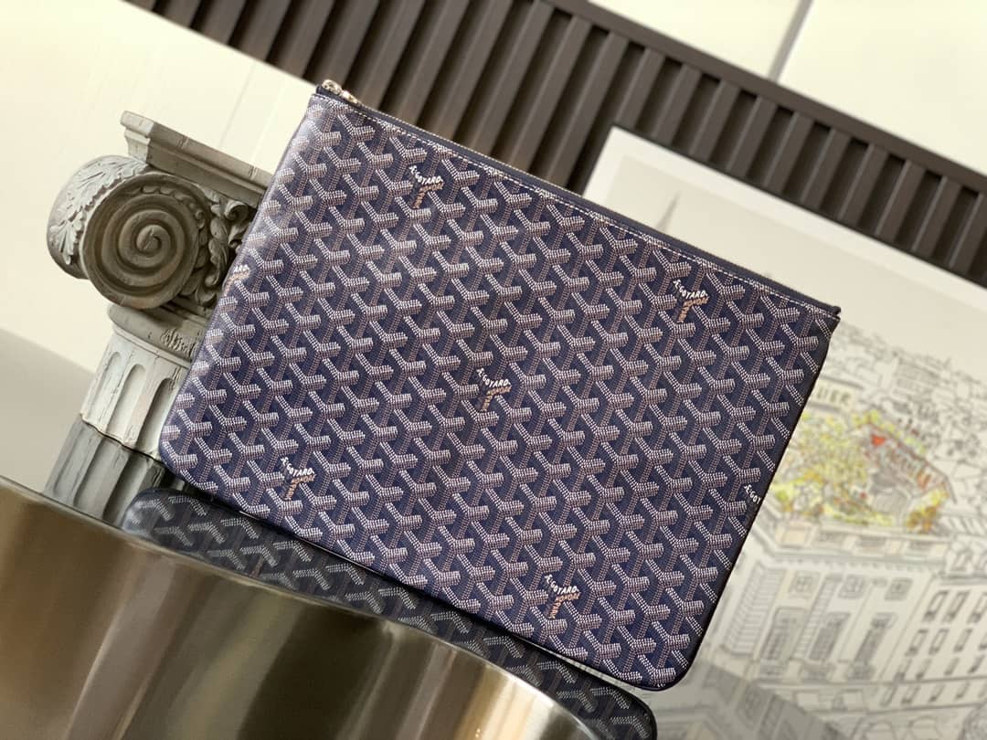 Goyard Senat GM Pouch Navy Blue