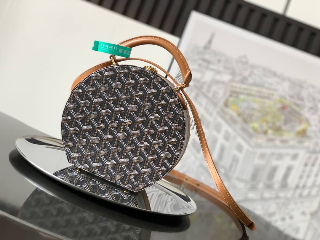 Goyard The Alto Hatbox Trunk Bag Black & Tan