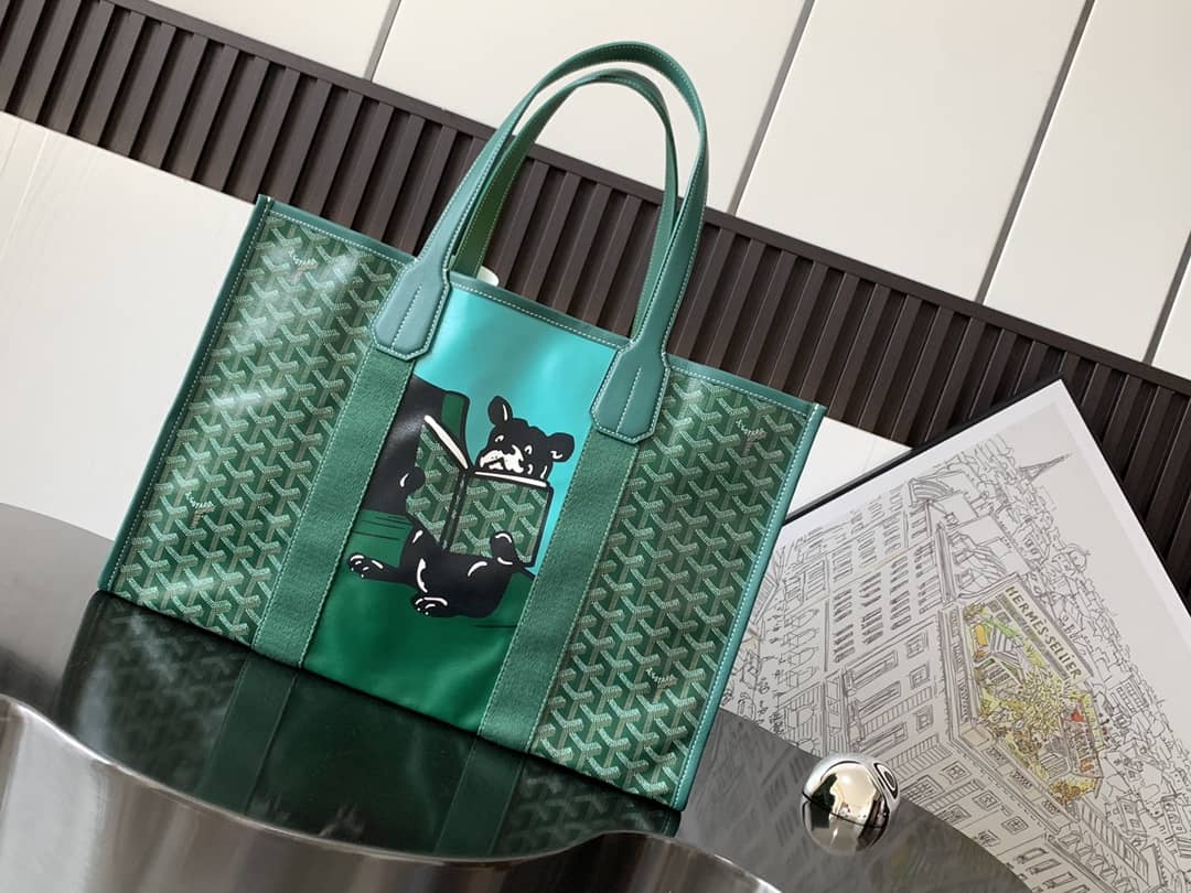 Goyard Villette MM Tote Bag Green