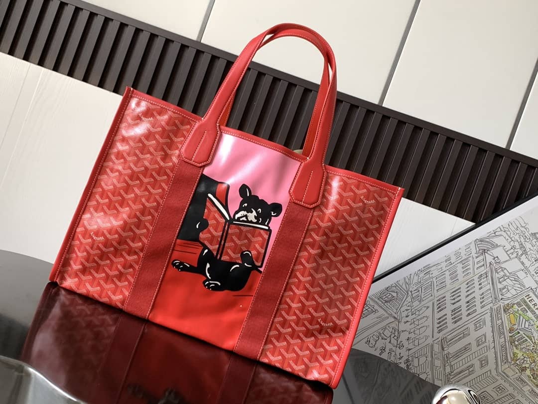 Goyard Villette MM Tote Bag Red