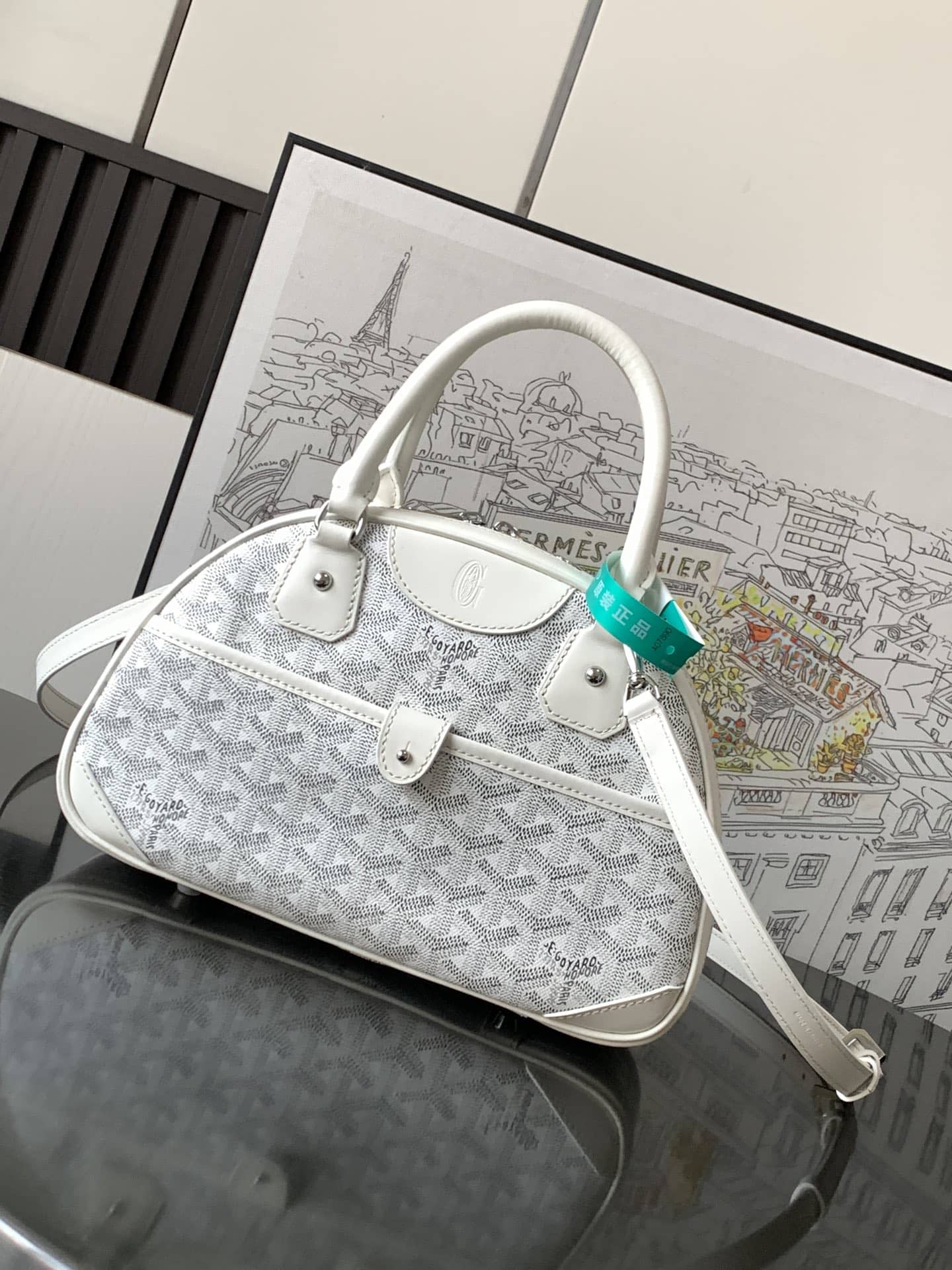 Goyard Vintage Bowling Bag White