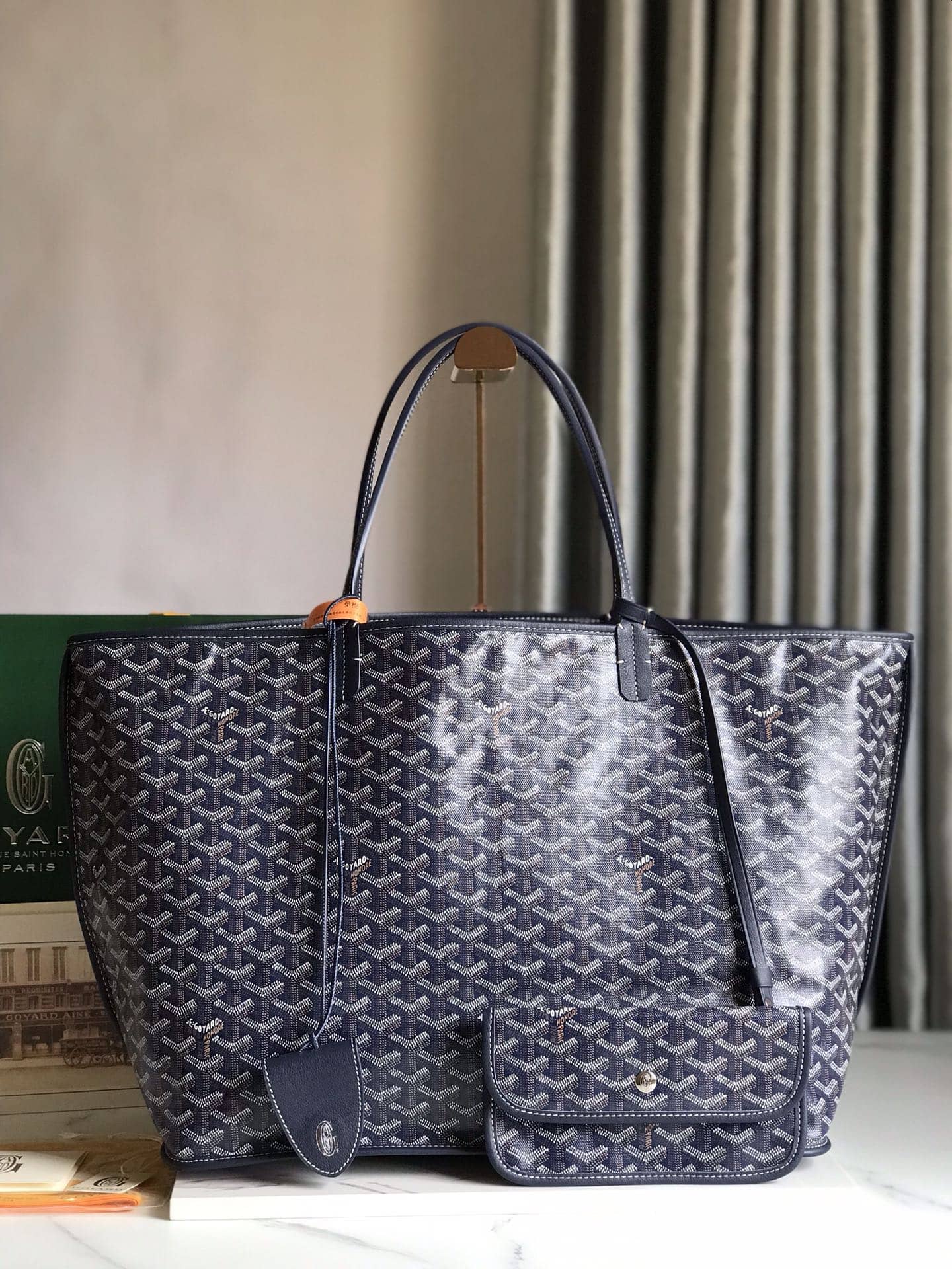 Goyard Reversible Anjou GM Bag Navy Blue