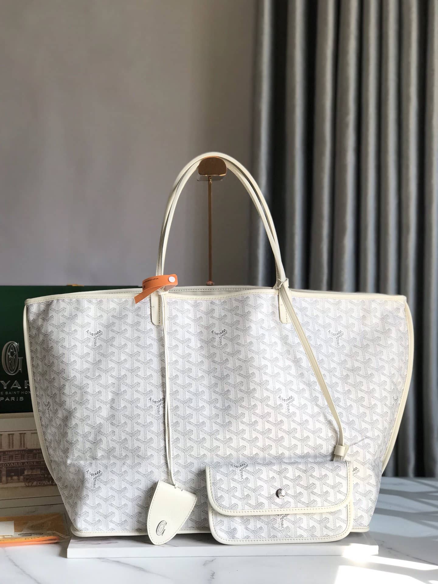 Goyard Reversible Anjou GM Bag White