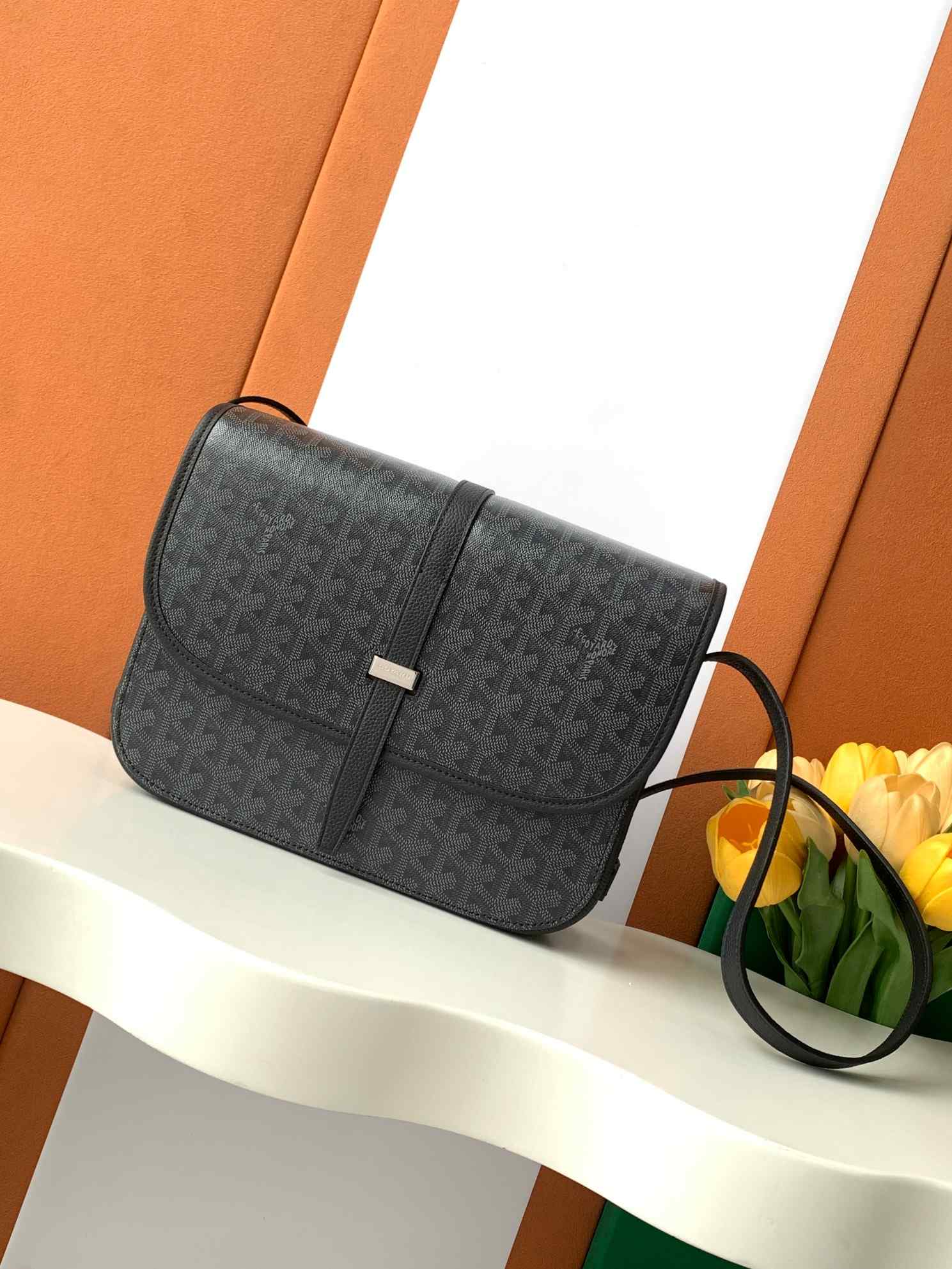 Goyard Belvedere MM Bag Jet Black