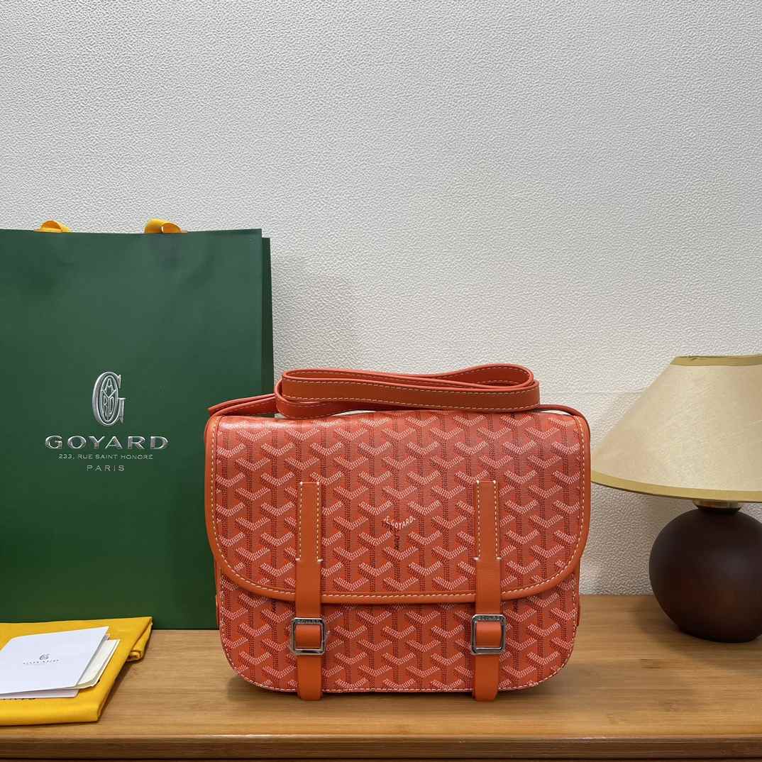Goyard Belvedere Messenger Goyardine MM Bag Orange
