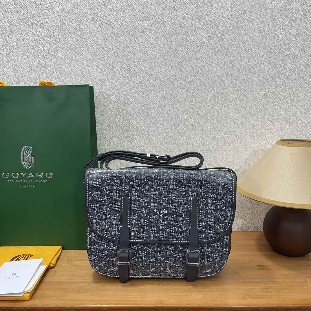 Goyard Belvedere Messenger Goyardine MM Grey