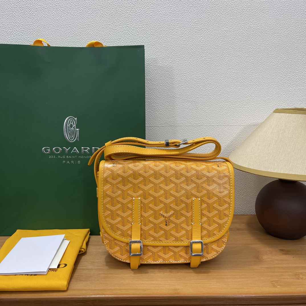 Goyard Belvedere Messenger Goyardine PM Bag Yellow