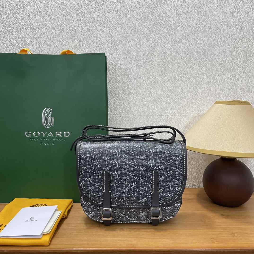 Goyard Belvedere Messenger Goyardine PM Grey