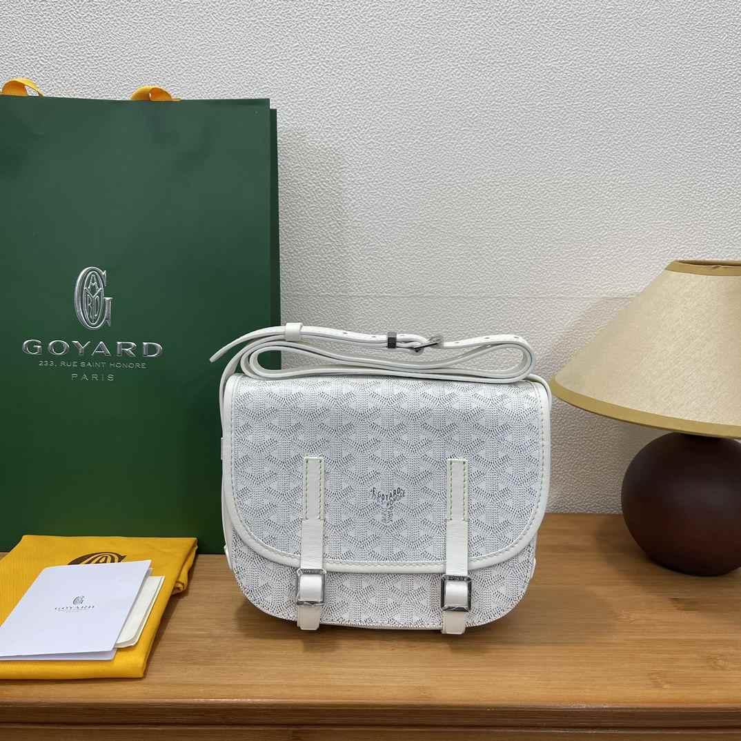 Goyard Belvedere Messenger Goyardine PM White