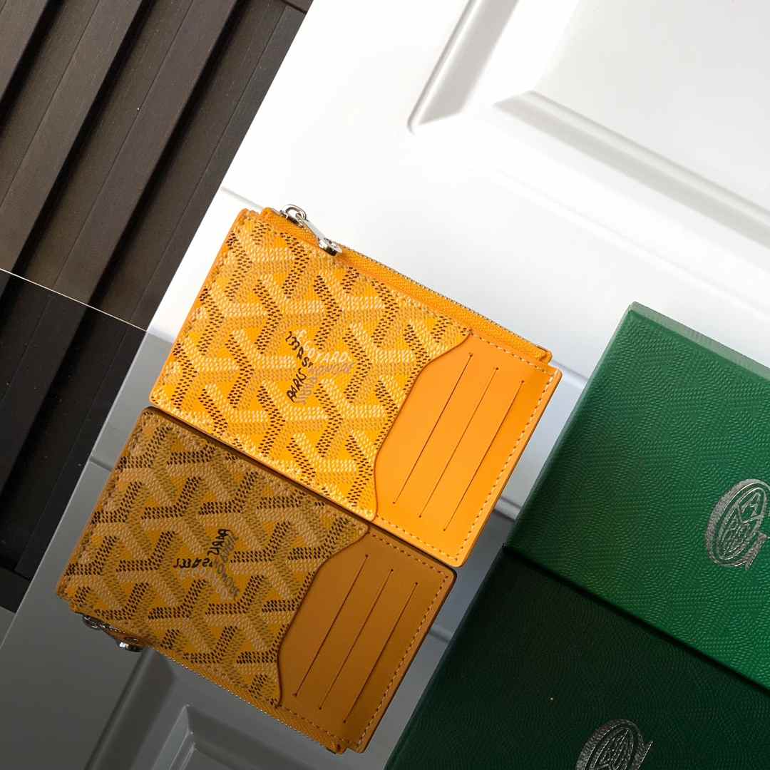 Goyard Bourbon Zipped Card Holder Yellow