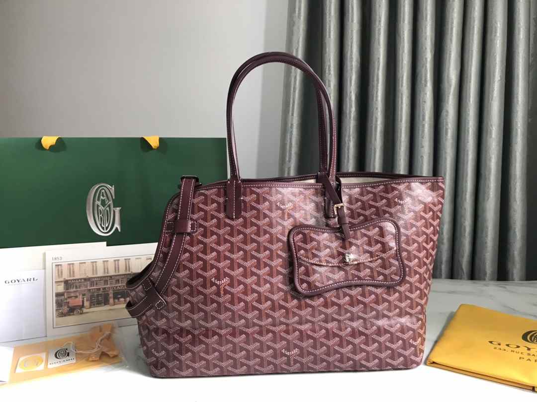 Goyard Chien Gris Bag Burgundy