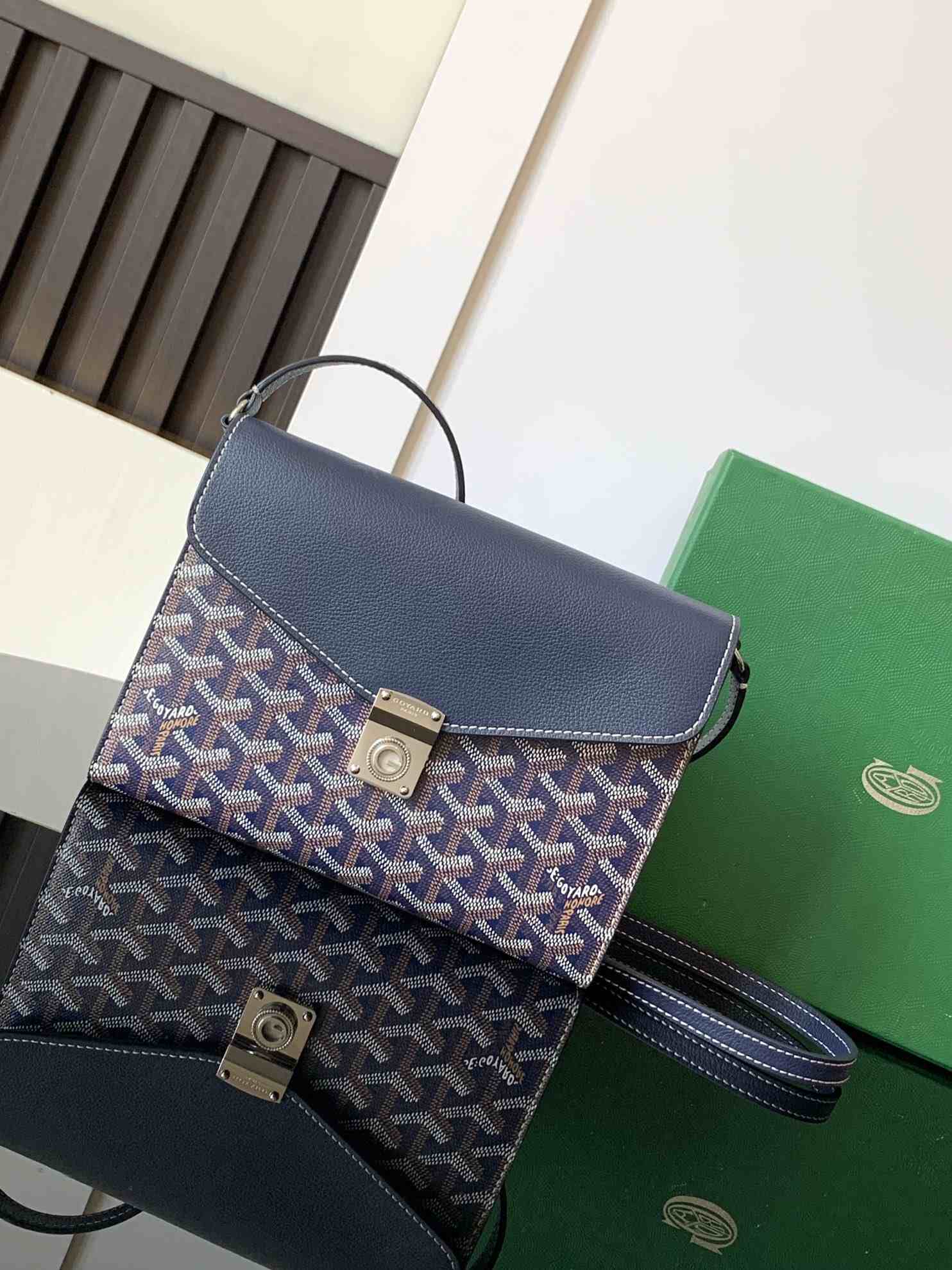 Goyard Chypre Wallet-Pouch Navy Blue
