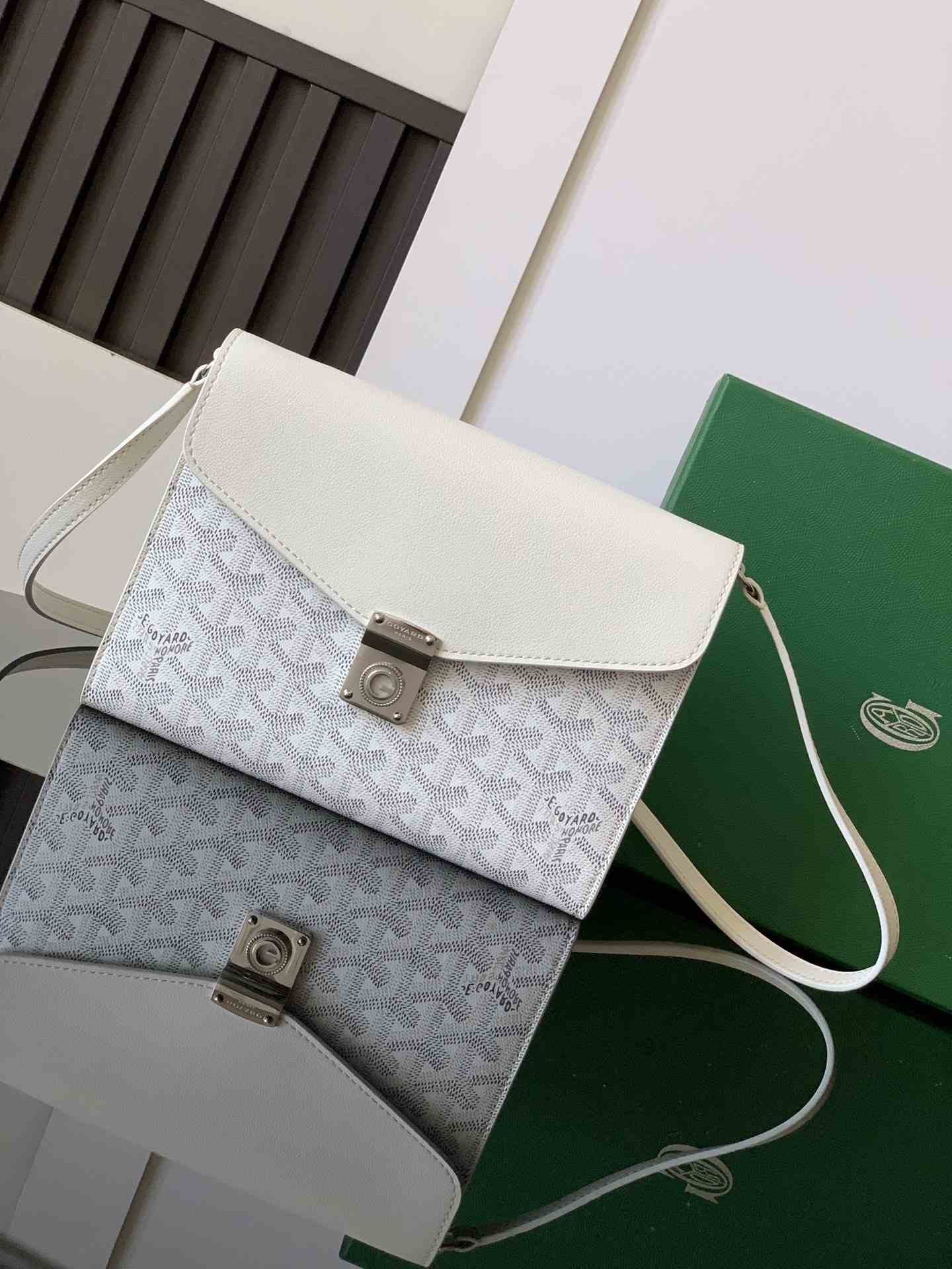 Goyard Chypre Wallet-Pouch White