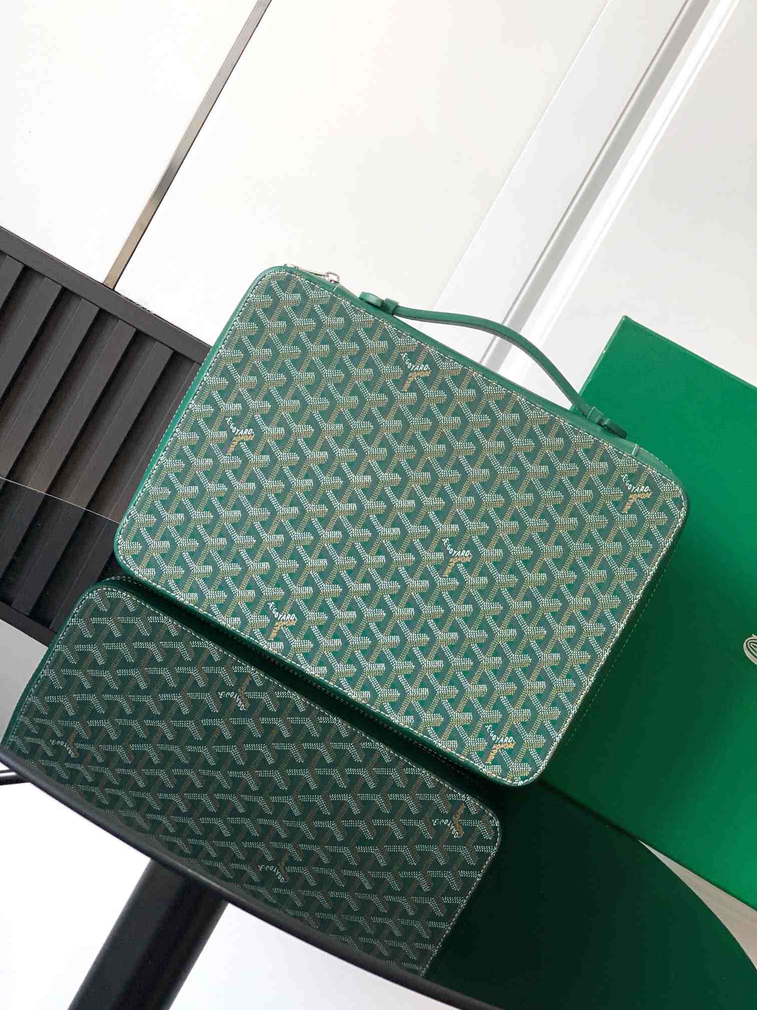 Goyard Compagnon Universel A4 Briefcase Green
