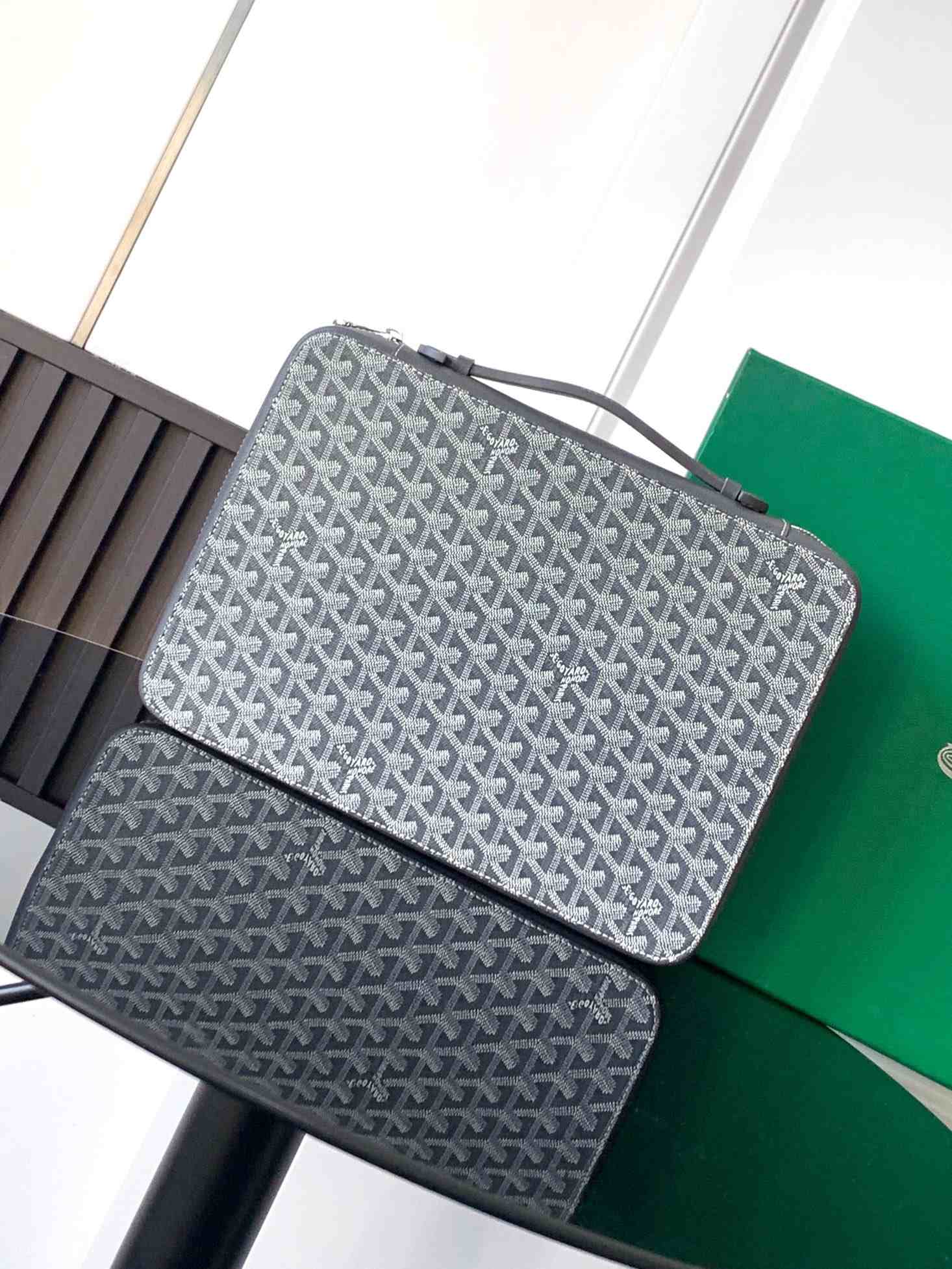 Goyard Compagnon Universel A4 Briefcase Grey