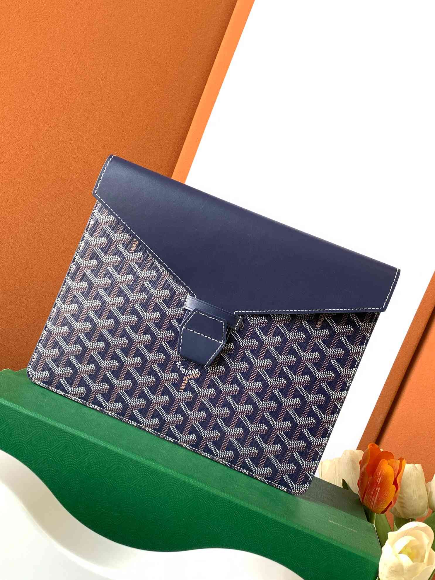 Goyard Goyard Camondo 2 Pouch Navy Blue