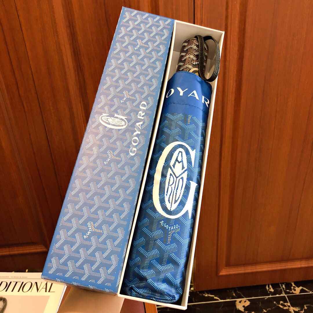 Goyard Goyardine Folding Mini Umbrella Sky Blue