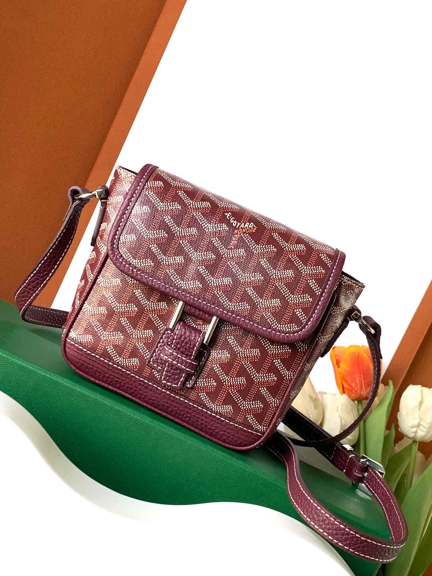 Goyard Grand Bleu PM Bag Burgundy