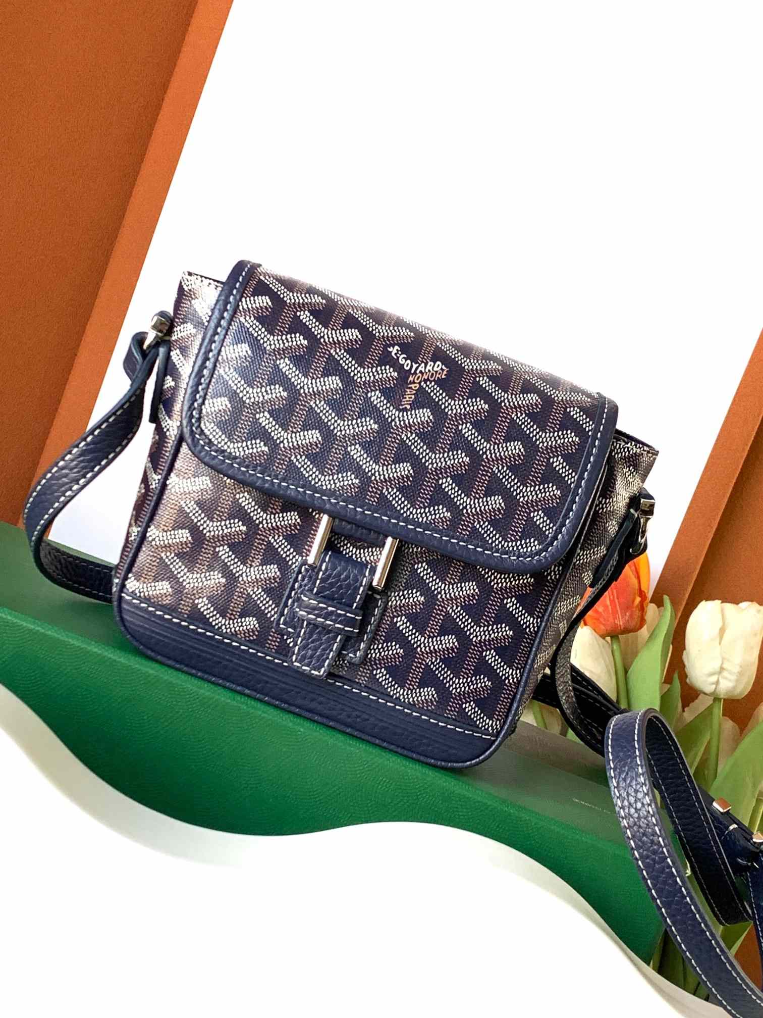 Goyard Grand Bleu PM Bag Navy Blue