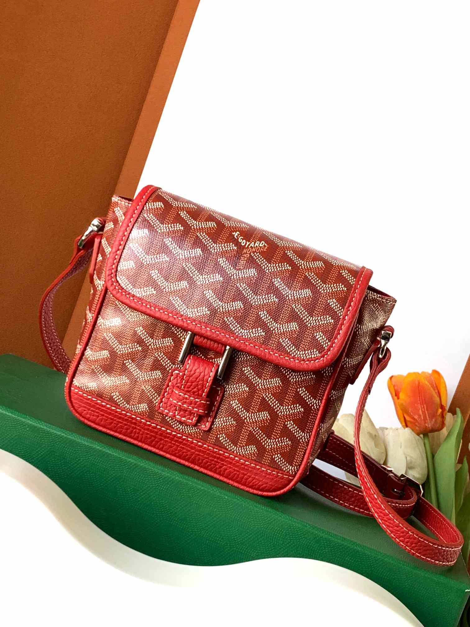 Goyard Grand Bleu PM Bag Red