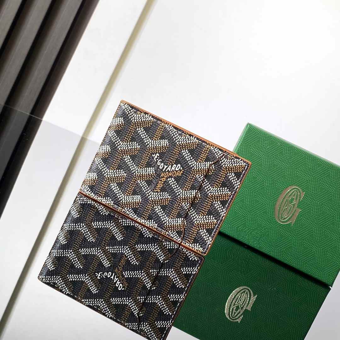 Goyard Insert Victoire Card Wallet Black & Tan