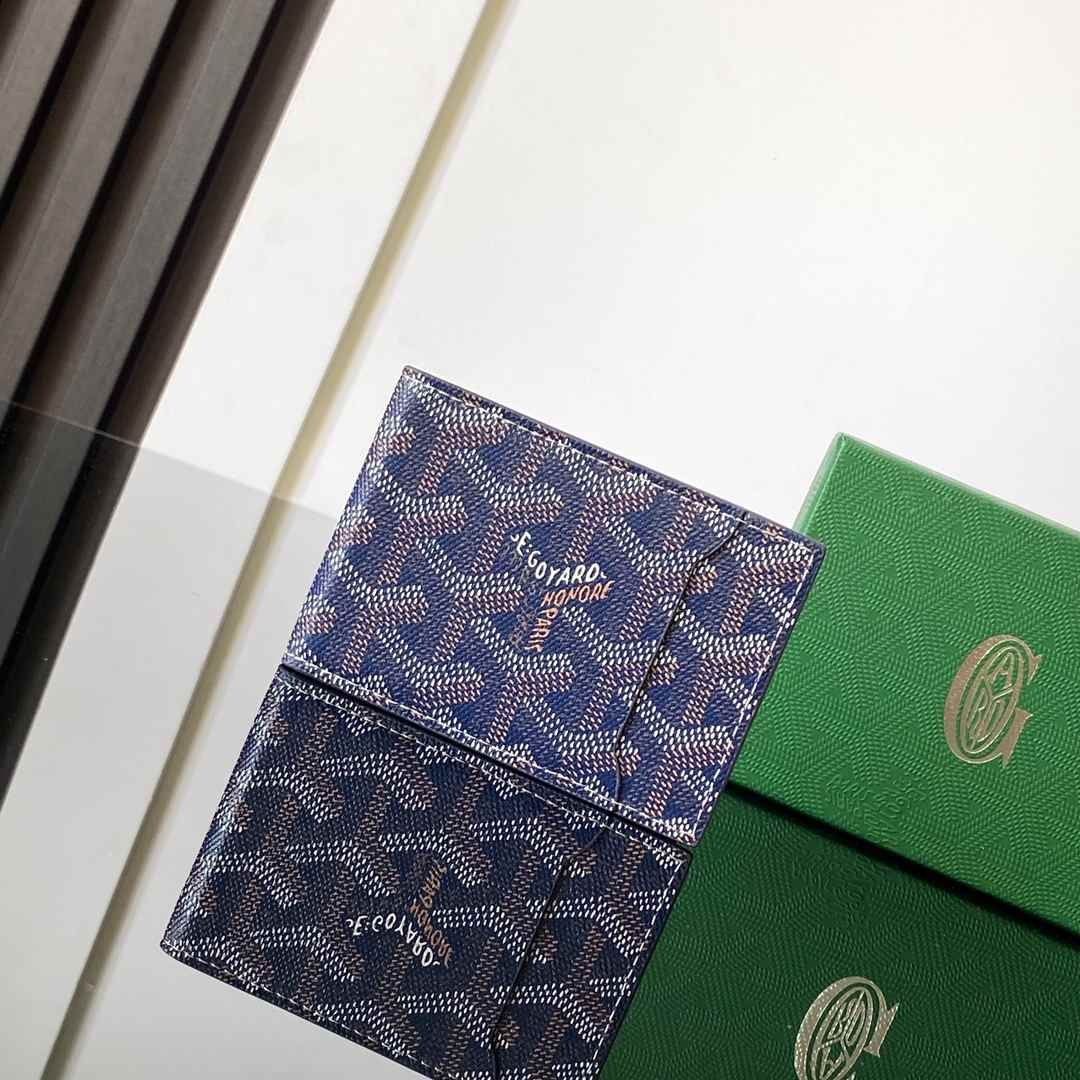 Goyard Insert Victoire Card Wallet Navy Blue