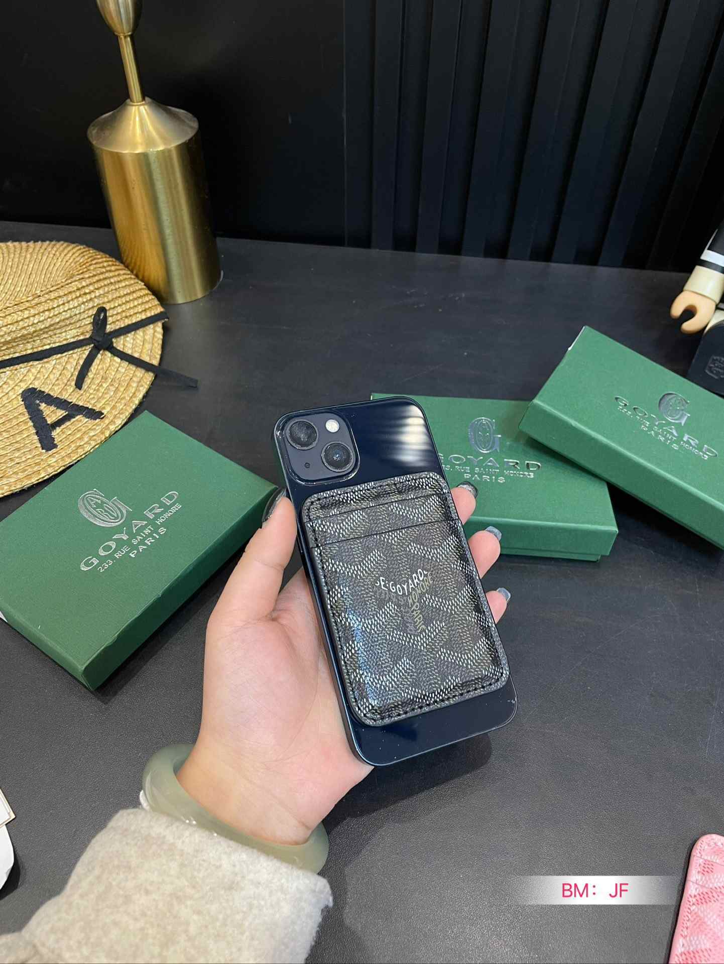 Goyard Magsafe Wallet Card Holder Black