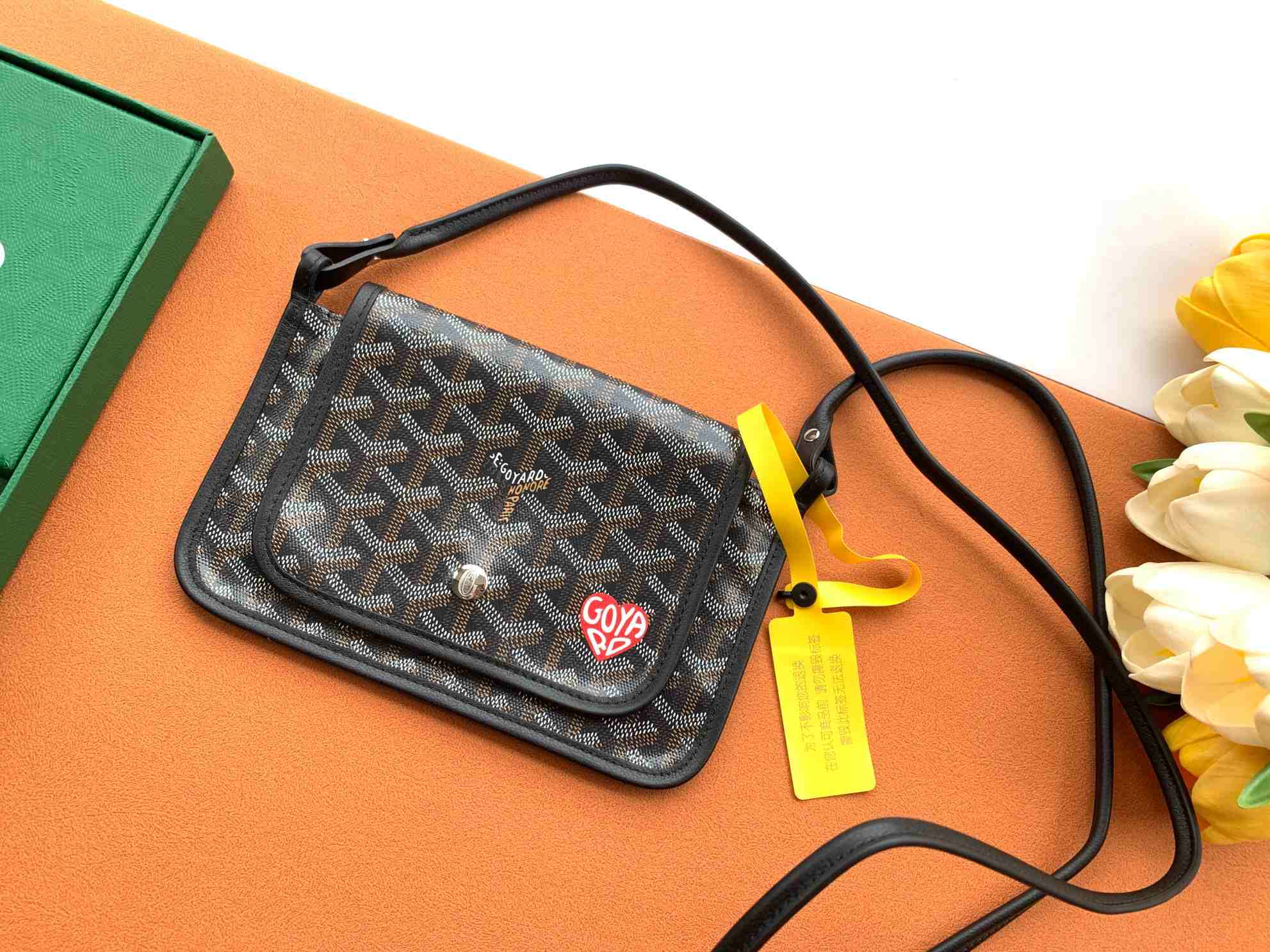 Goyard Plumet Pocket Wallet Heart Black