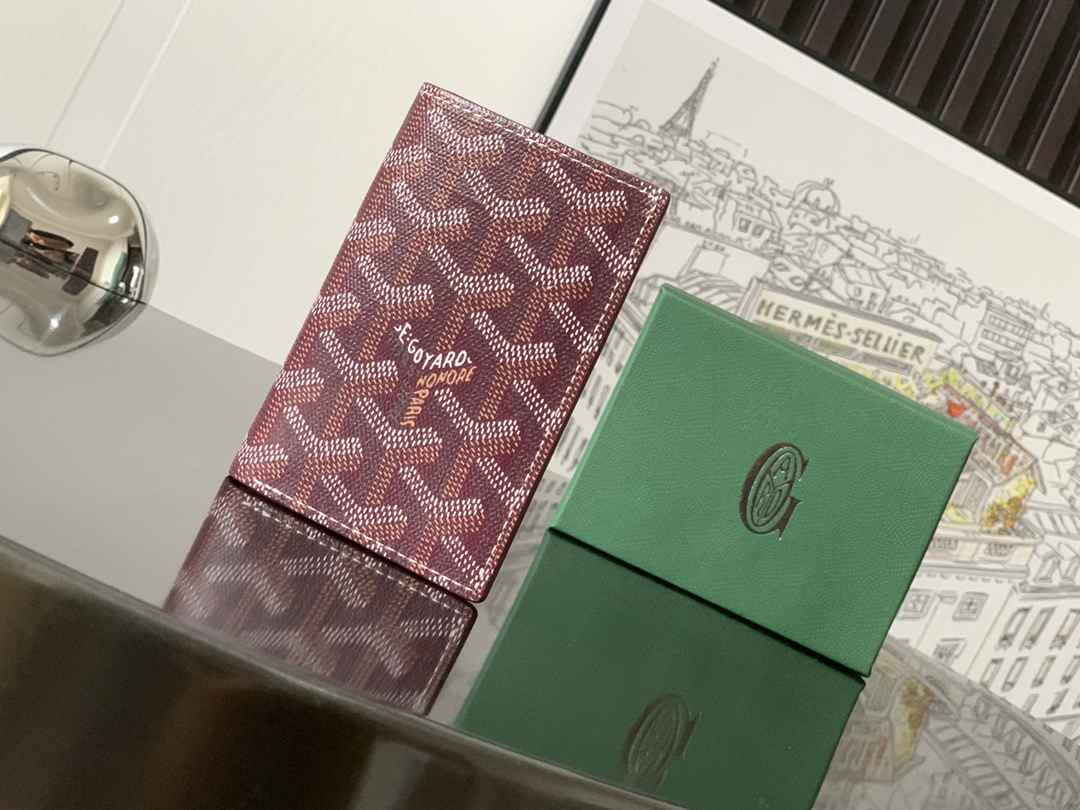 Goyard Saint-Pierre Card Wallet Burgundy