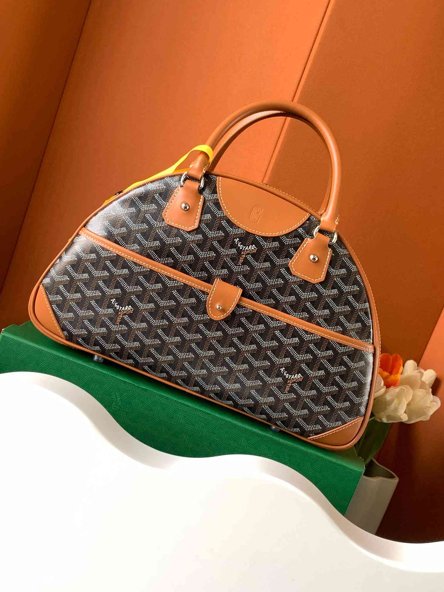 Goyard Saint Jeanne MM Bowler Black & Tan