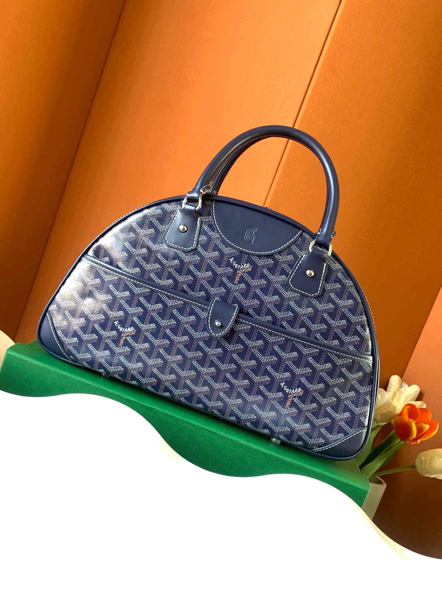 Goyard Saint Jeanne MM Bowler Navy Blue