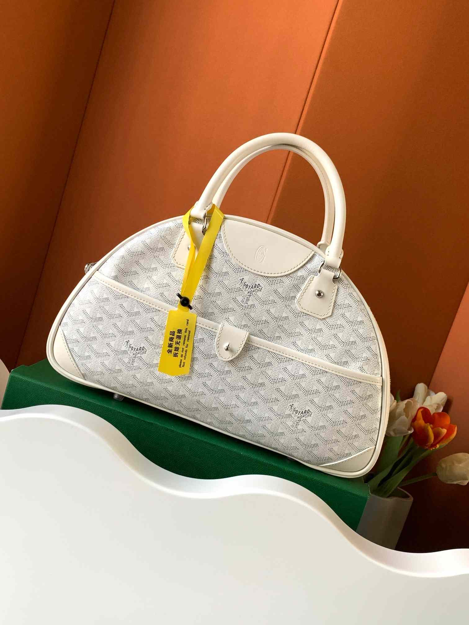 Goyard Saint Jeanne MM Bowler White