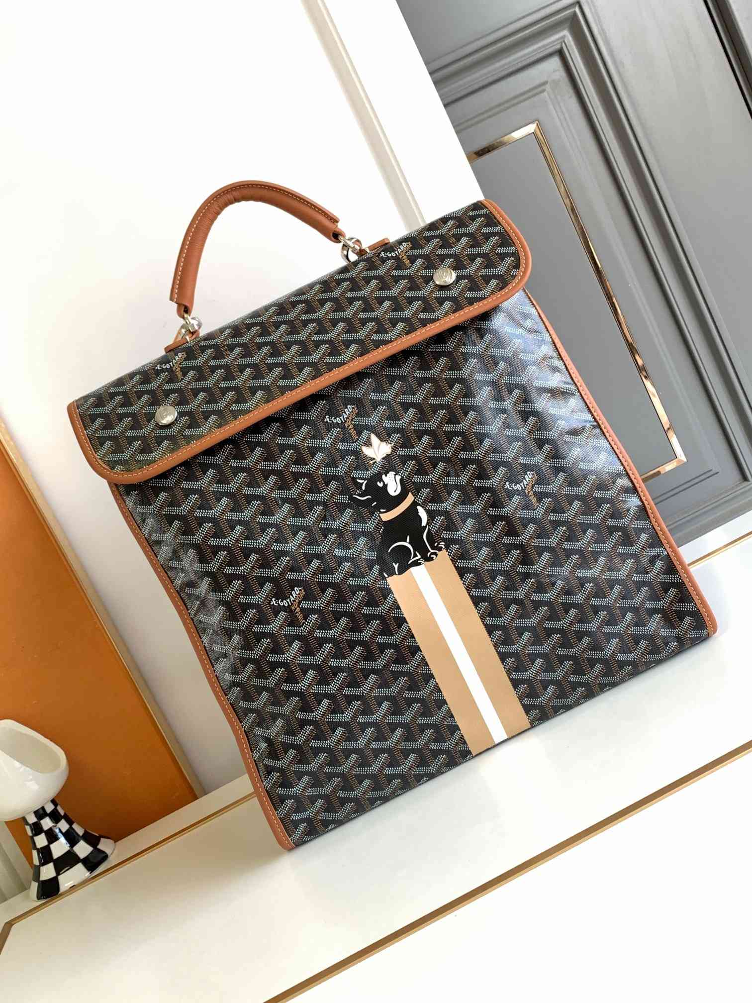 Goyard Saint Léger Backpack X Hulot Edmon Black & Tan