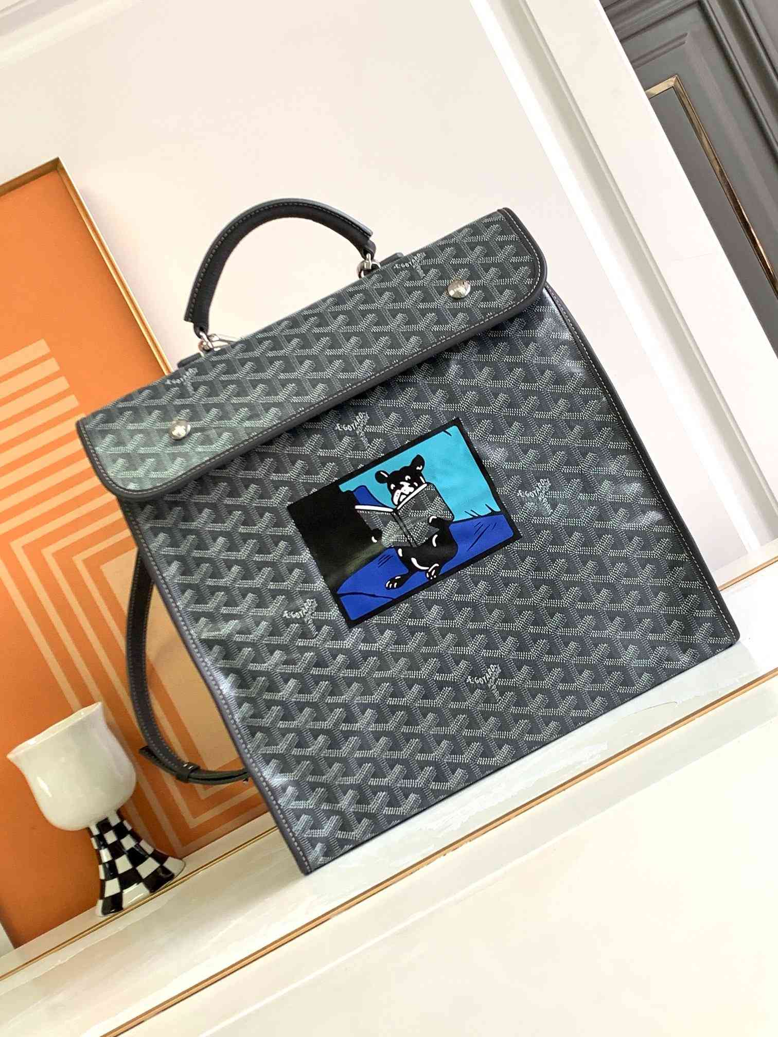 Goyard Saint Léger Backpack X Hulot Edmon Grey