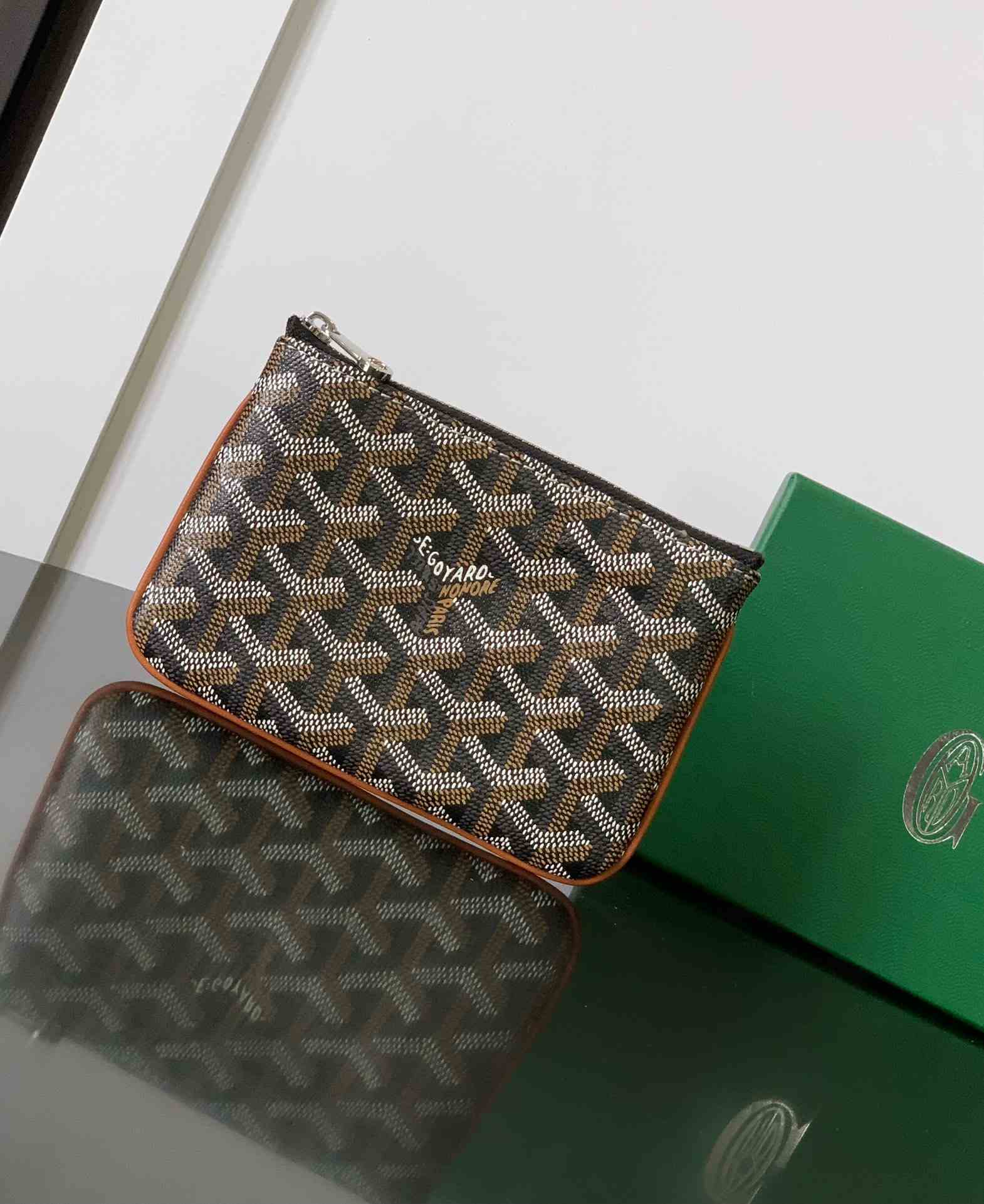 Goyard Sénat Mini Pouch Black & Tan
