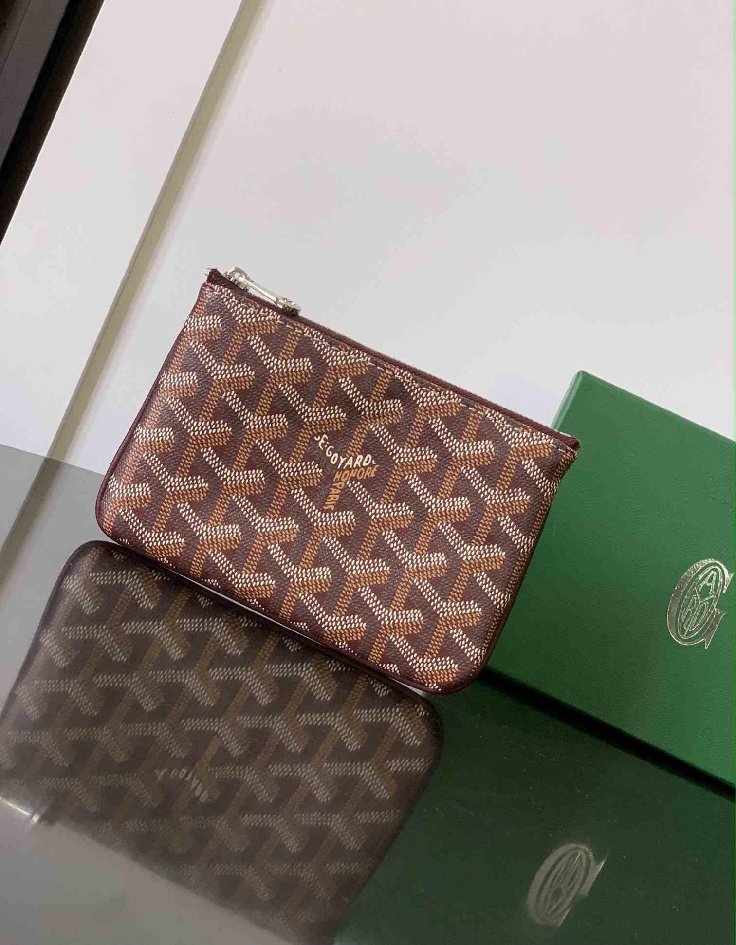 Goyard Sénat Mini Pouch Burgundy