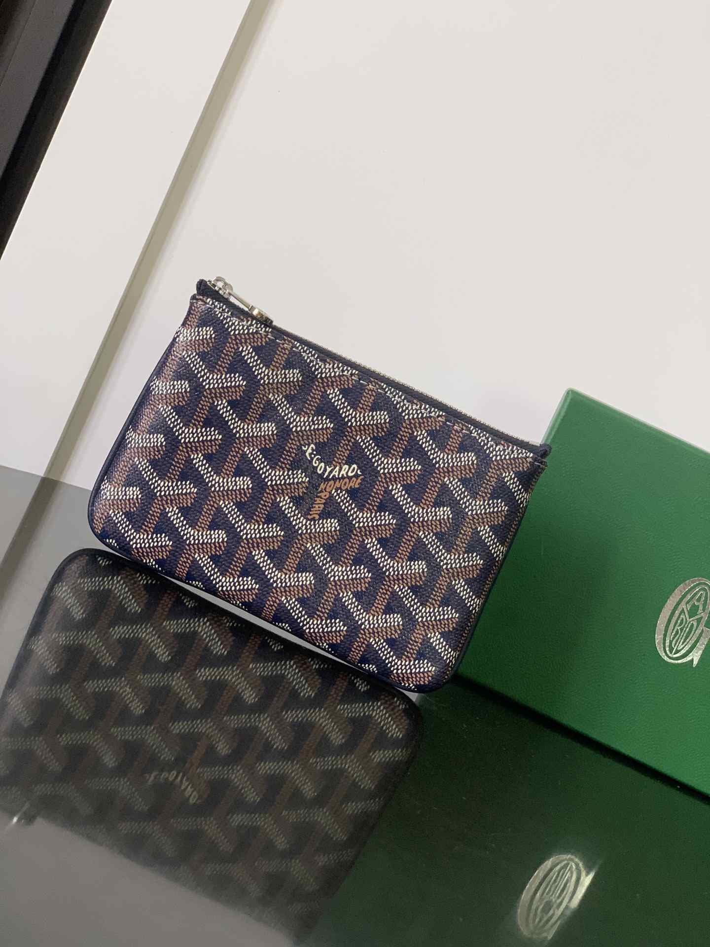 Goyard Sénat Mini Pouch Navy Blue