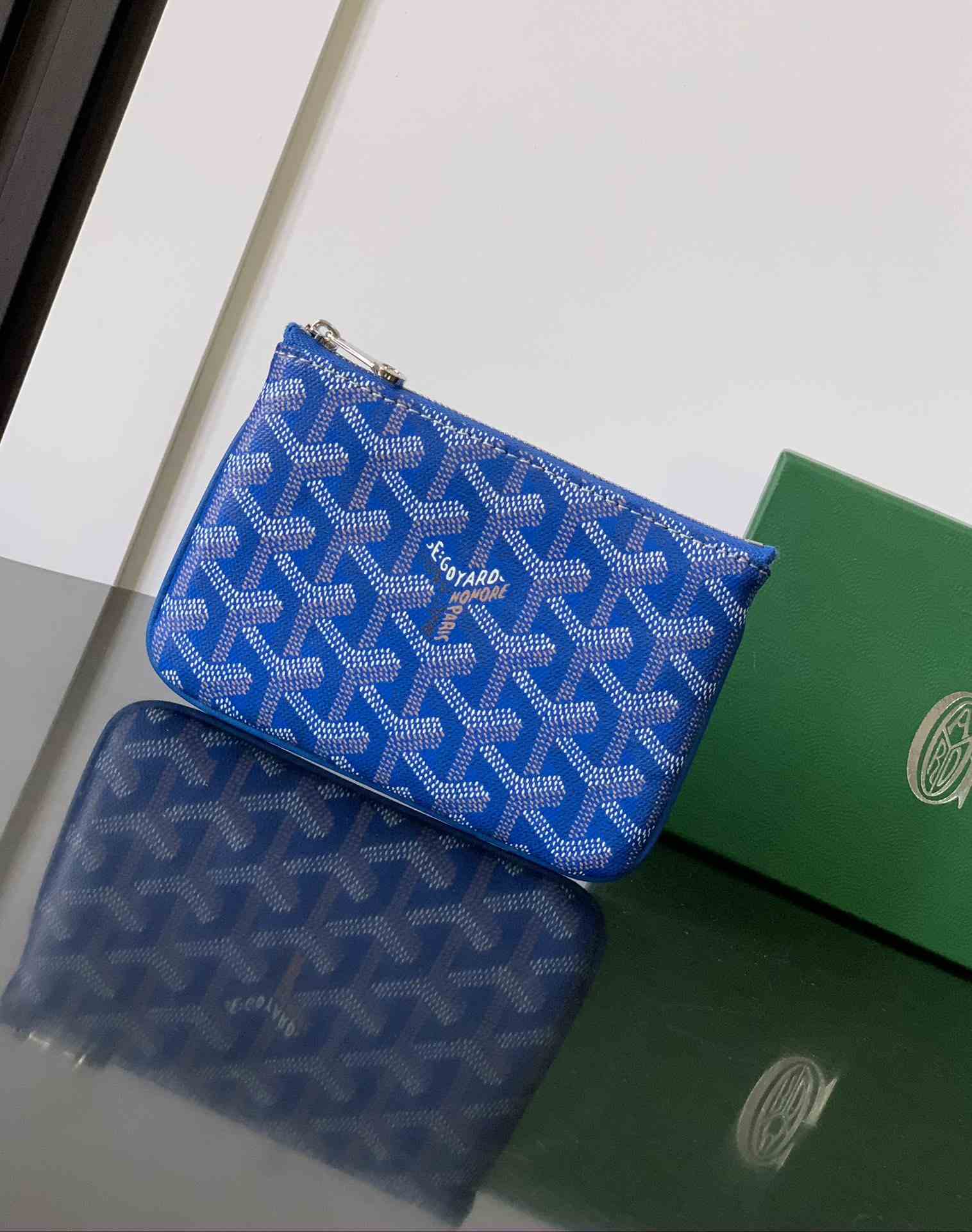 Goyard Sénat Mini Pouch Sky Blue