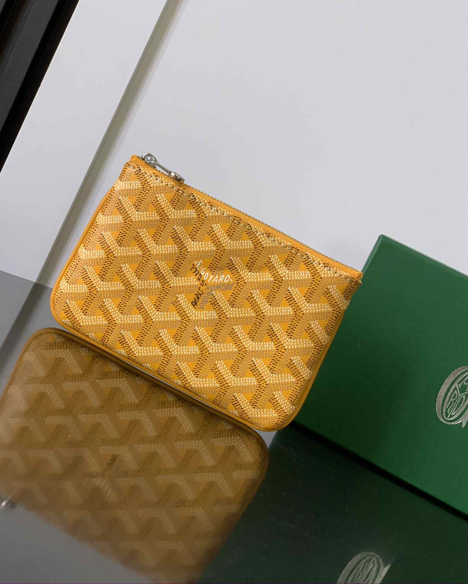 Goyard Sénat Mini Pouch Yellow