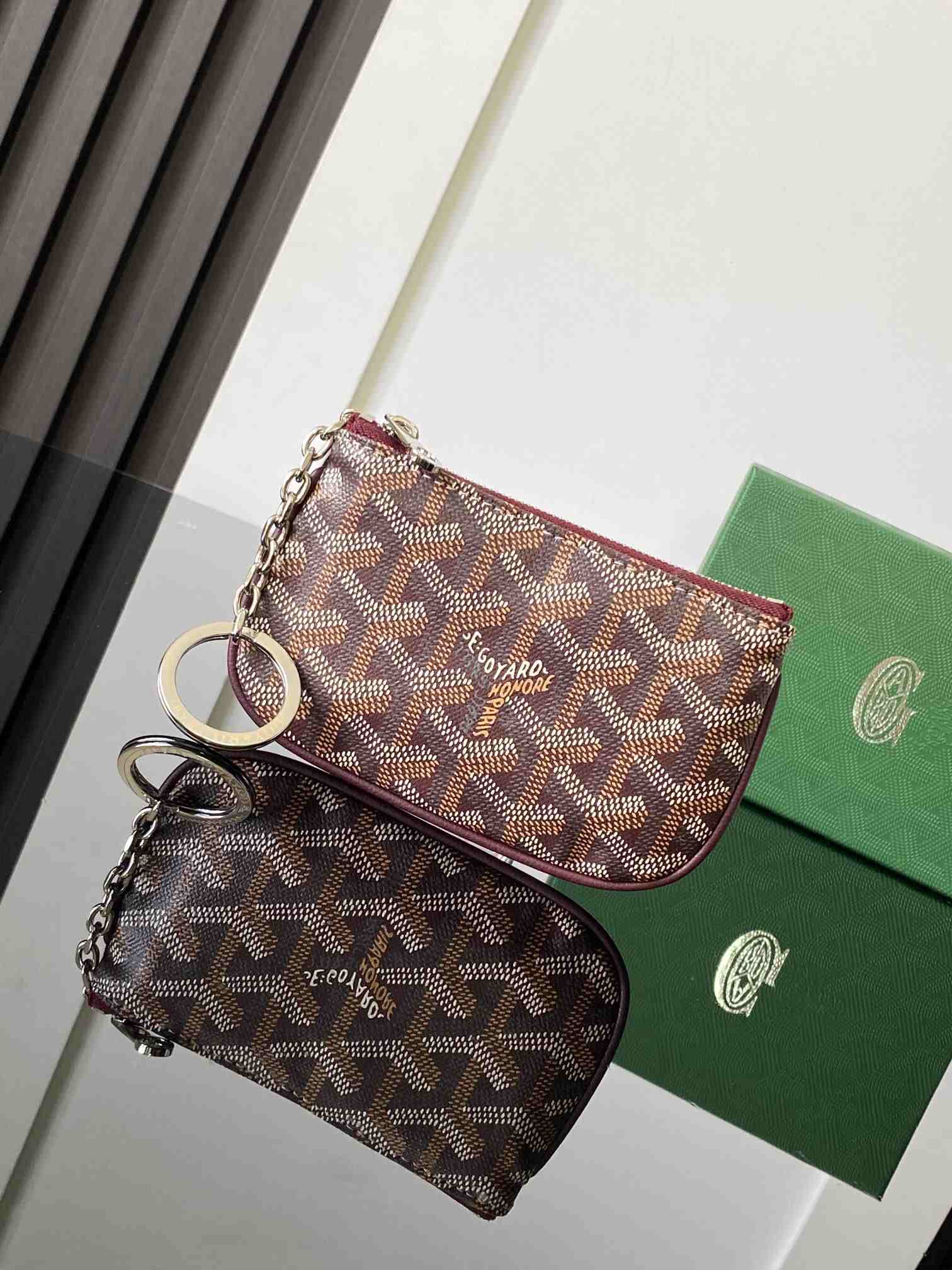 Goyard Senat Nano Key Pouch Burgundy