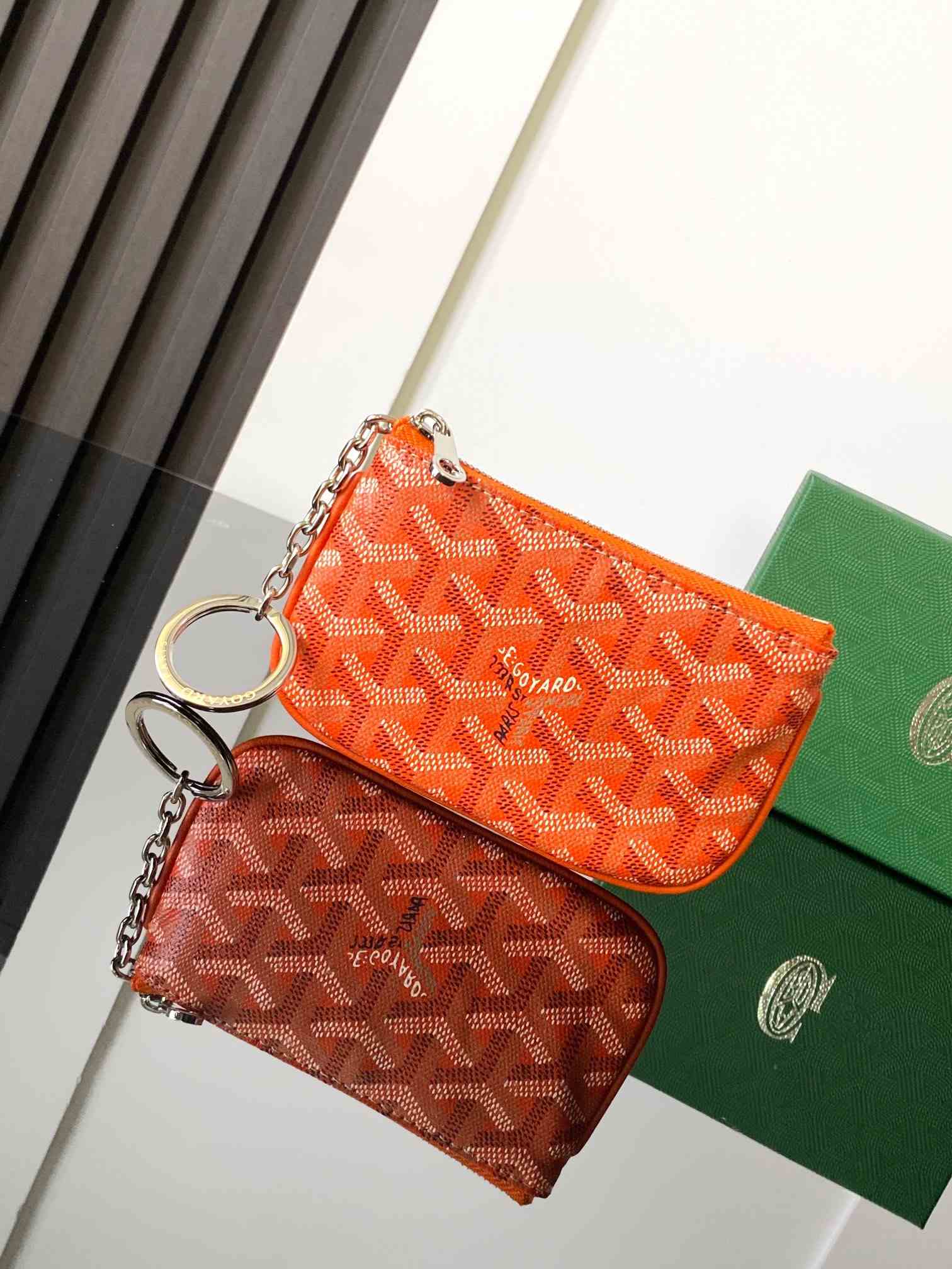 Goyard Senat Nano Key Pouch Orange