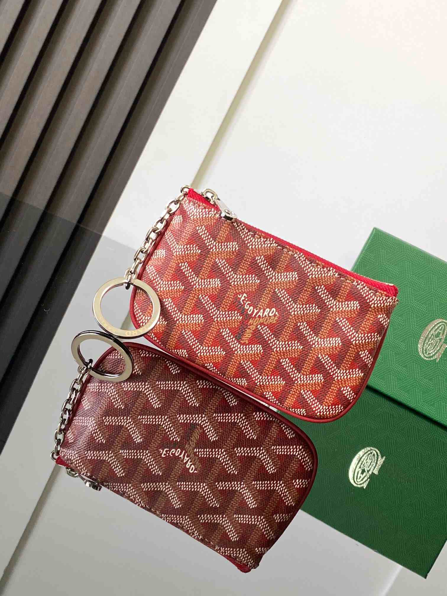 Goyard Senat Nano Key Pouch Red