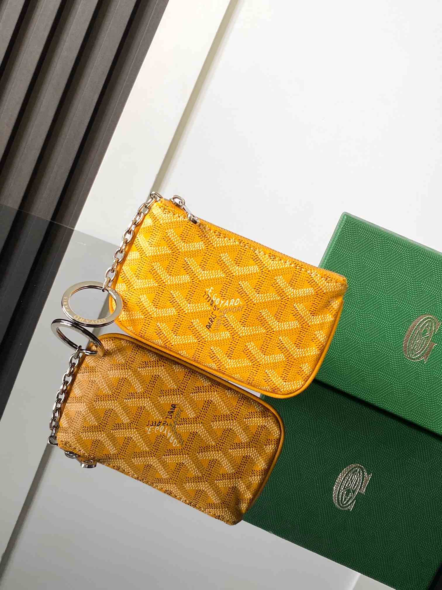 Goyard Senat Nano Key Pouch Yellow