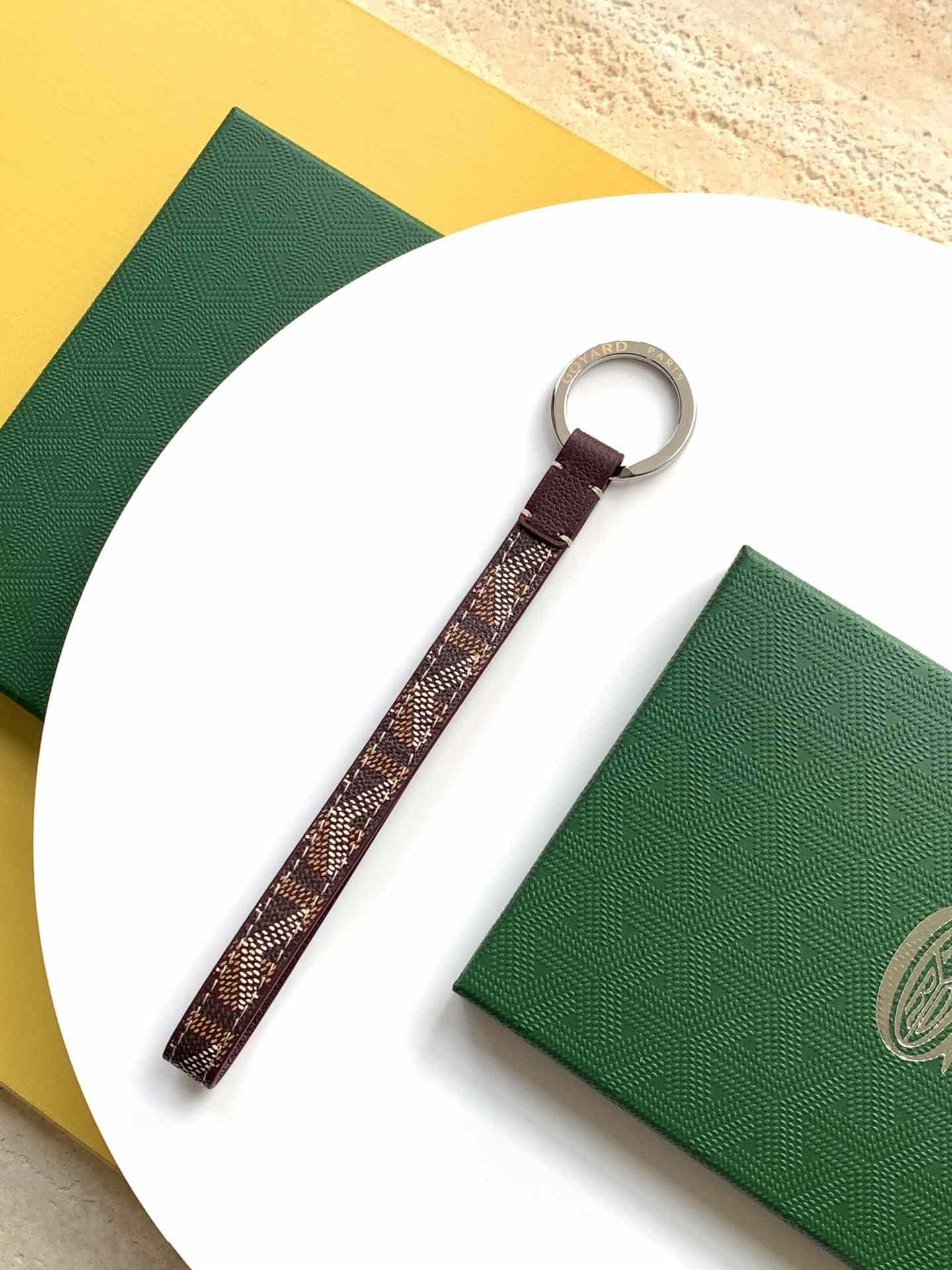 Goyard Sesame Key Ring Burgundy