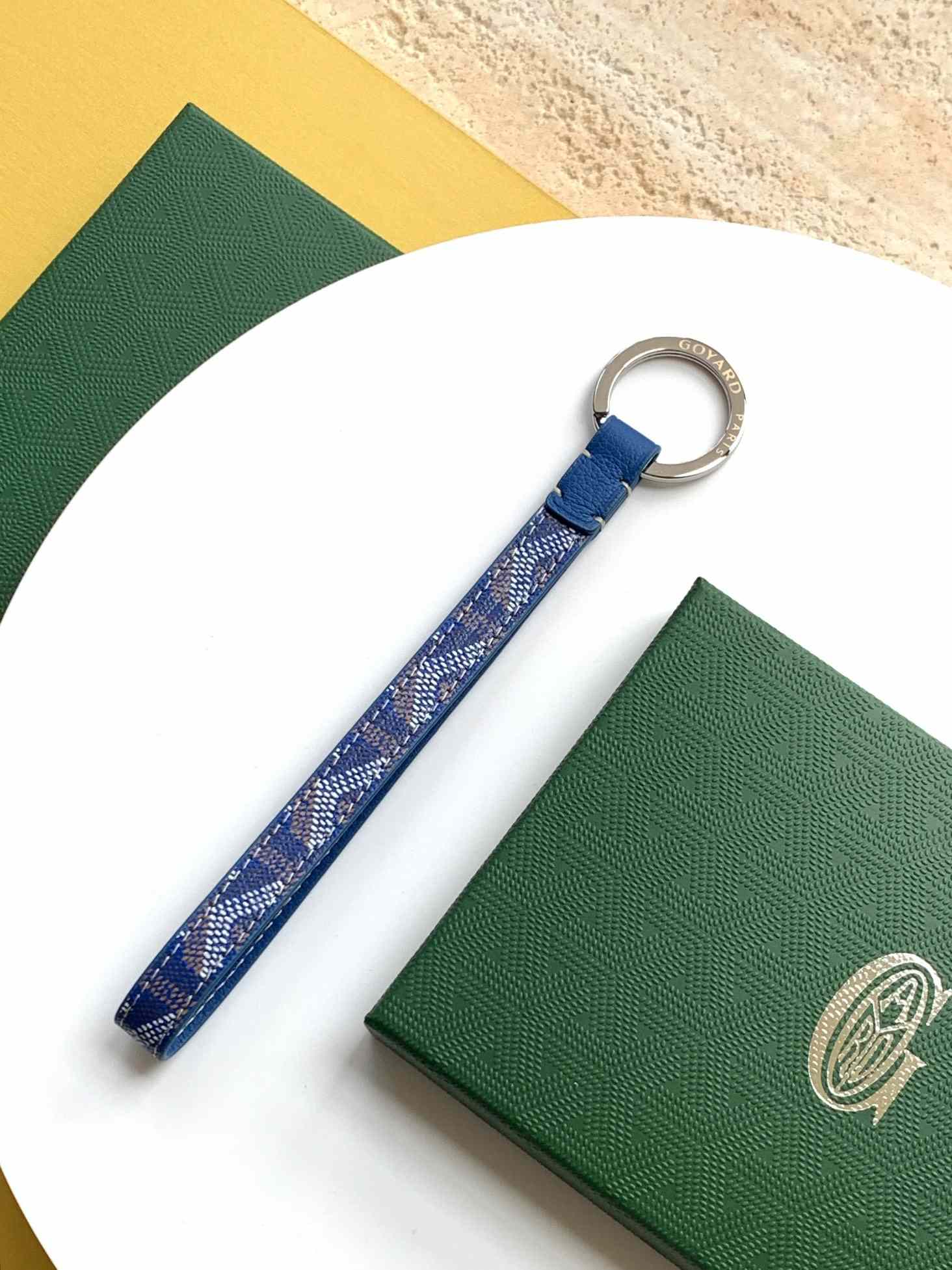 Goyard Sesame Key Ring Sky Blue
