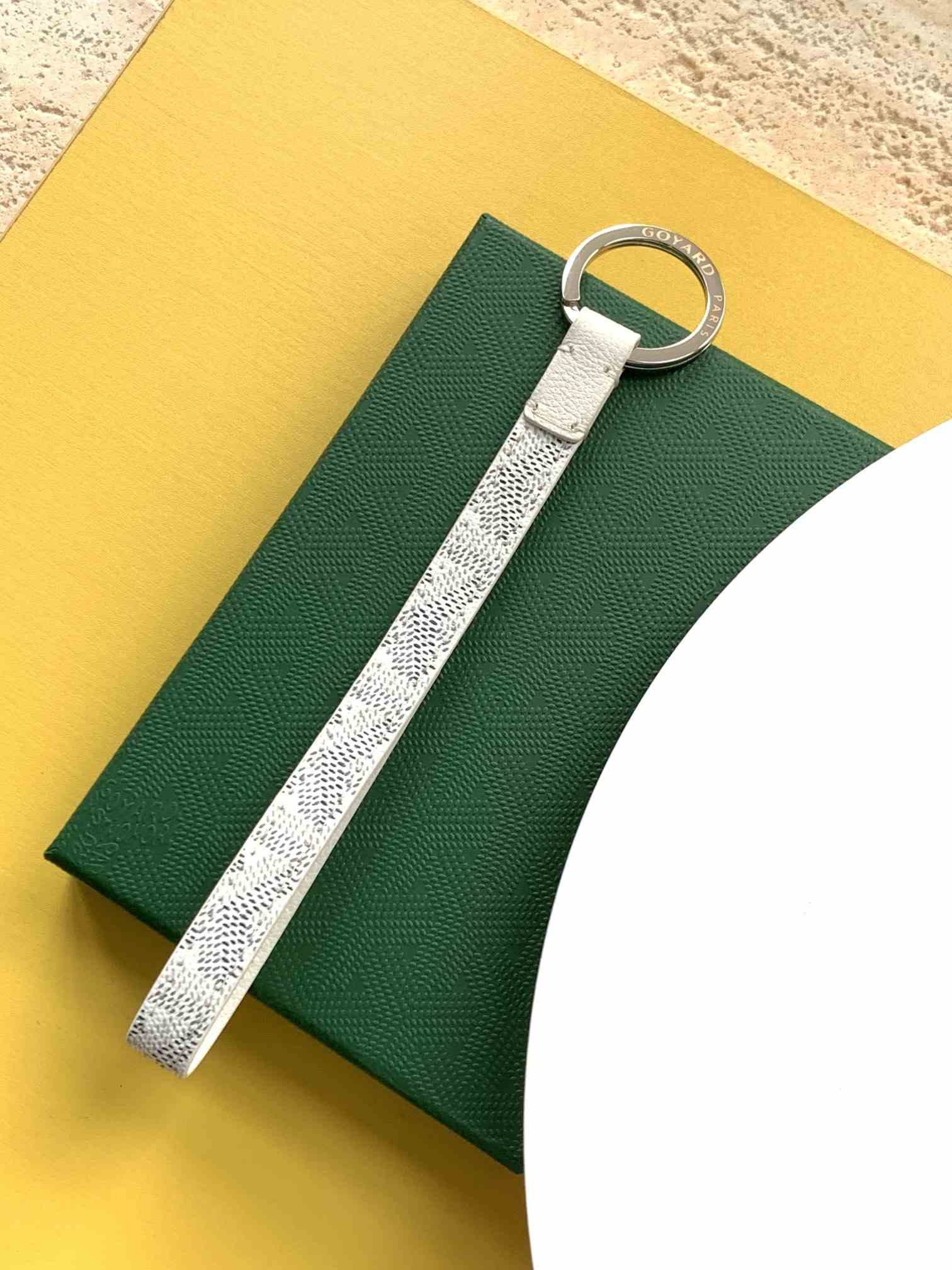 Goyard Sesame Key Ring White