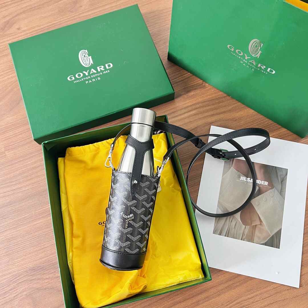 Goyard Yonne MM Case & Flask Black