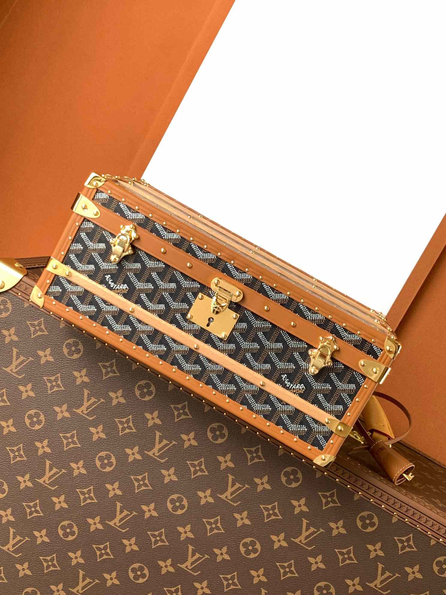 Goyard 352 Case Black & Tan