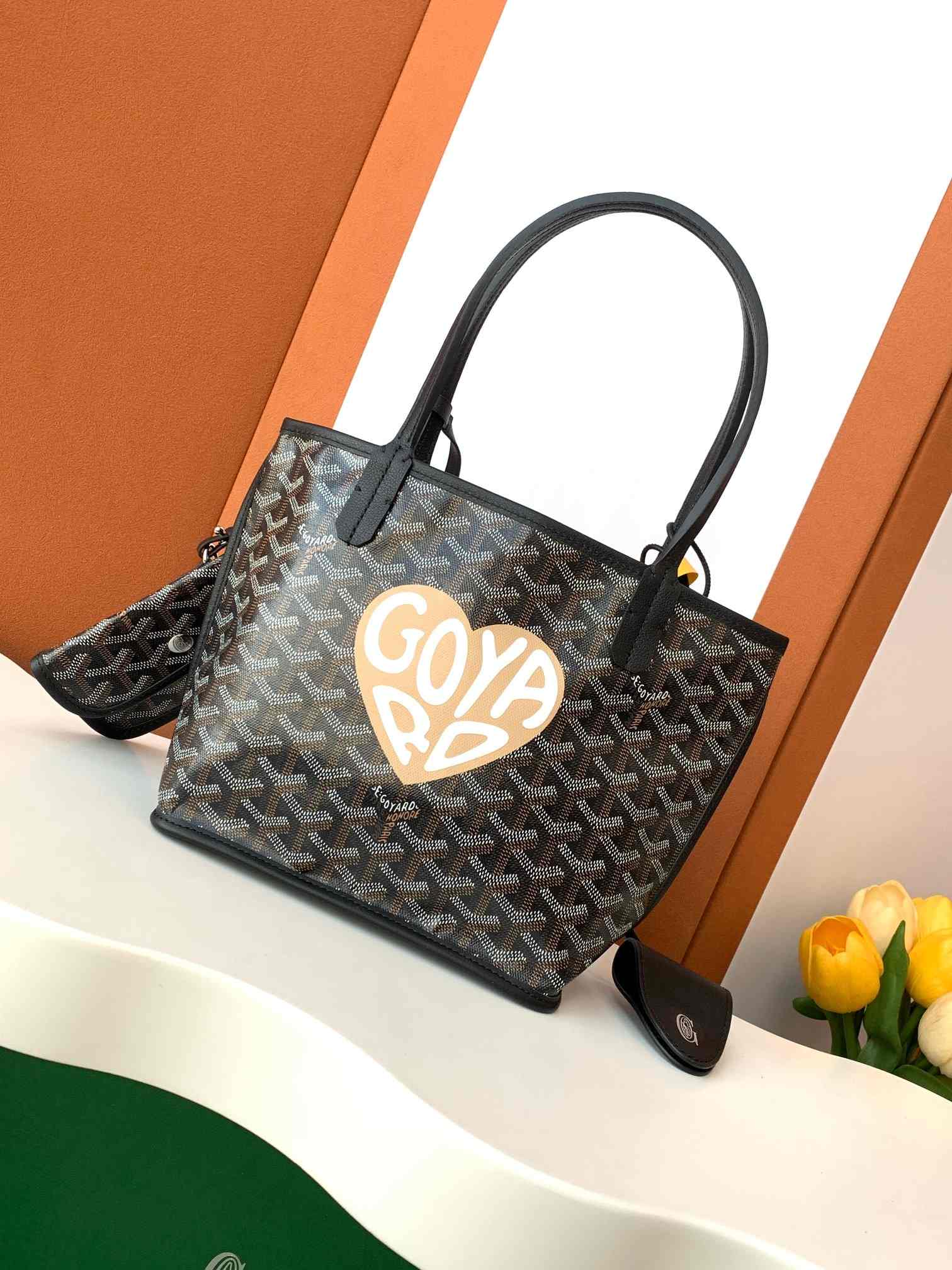 Goyard Anjou Mini Bag Big Heart Black
